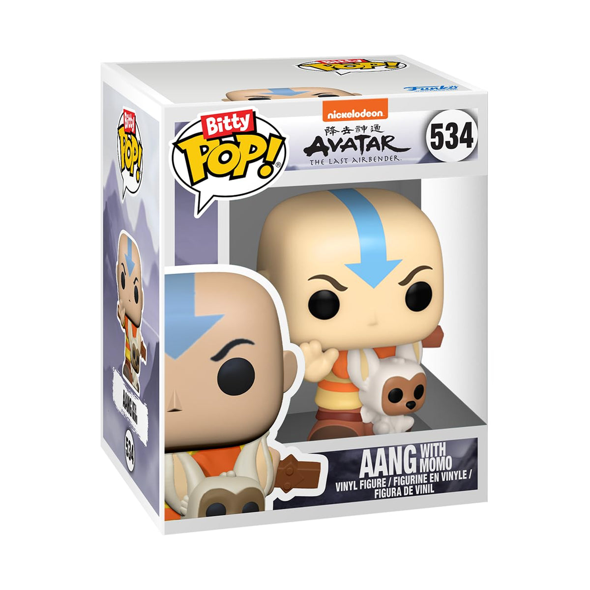 Shop the Funko Bitty Pop! Avatar figures, featuring Aang with Momo, a verified CuratCart product for collectors.