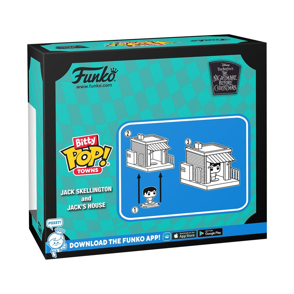 Funko Bitty POP! features Jack Skellington and Jack's House from Disney's The Nightmare Before Christmas. Verified by CuratCart.