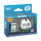 Authentic Funko Bitty POP! NFL Dolphins helmet collectible; includes mini football figure in Miami colors.
