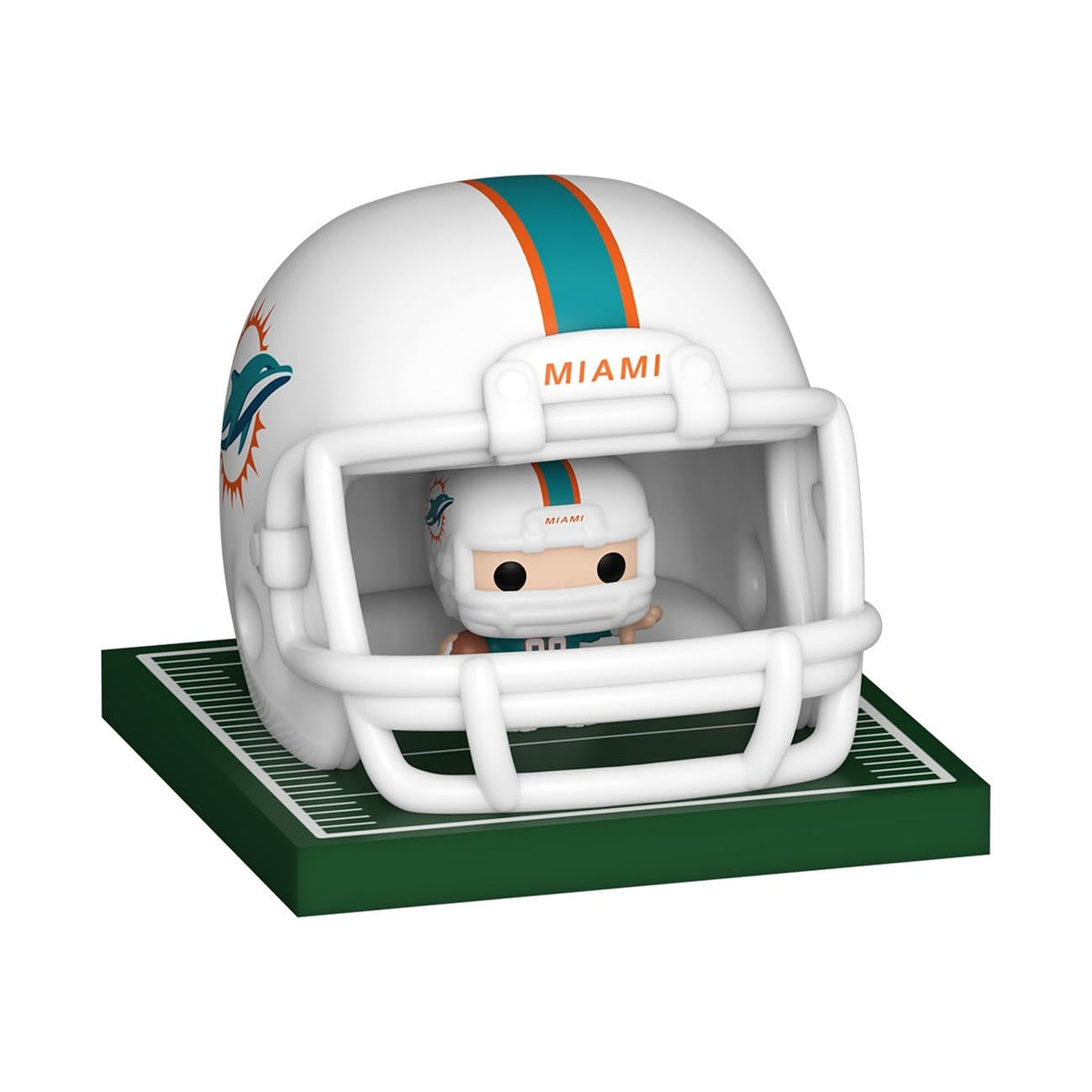 Featuring a Miami Dolphins helmet with a Pop! figure inside, this collectible is available for online order. Get yours now!