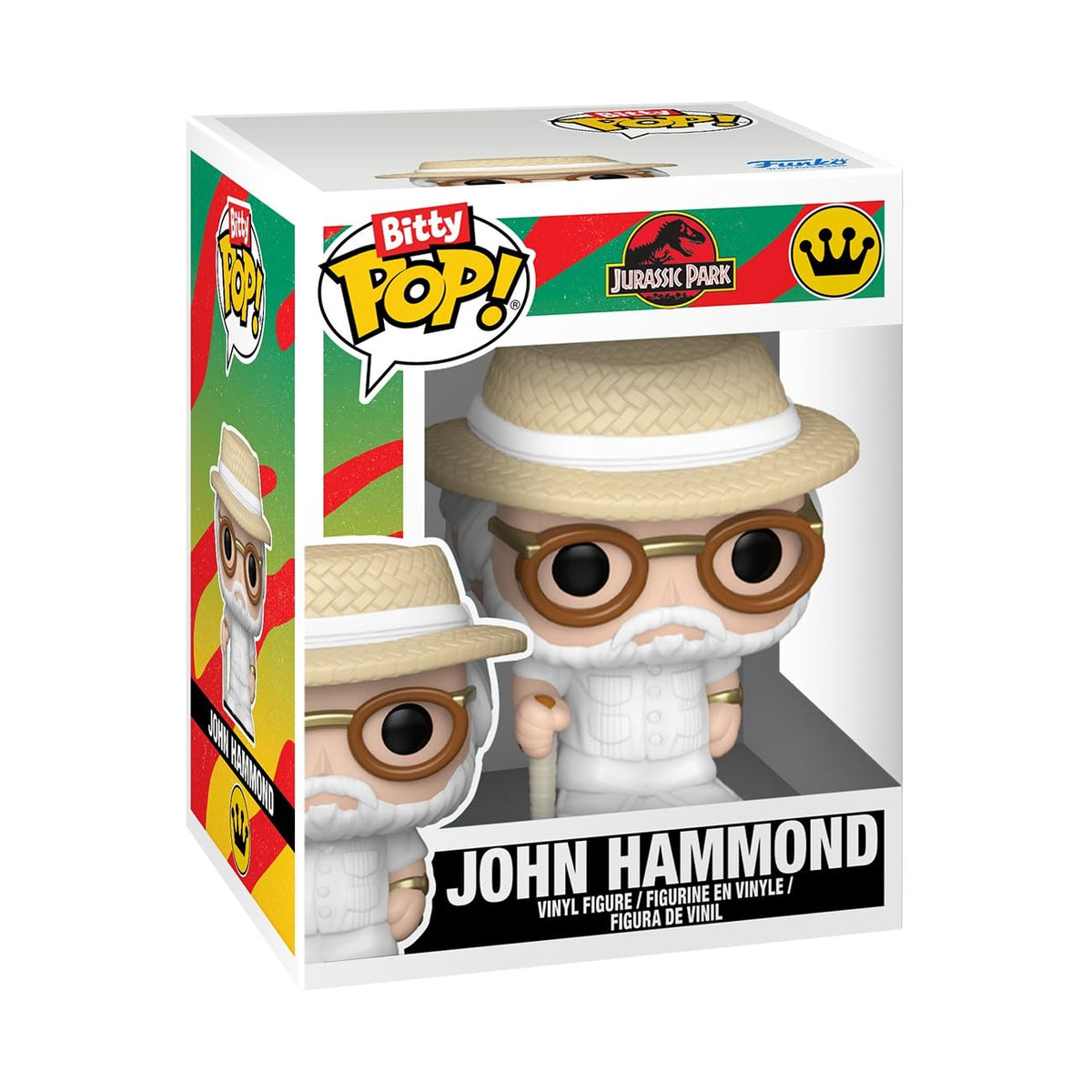 Funko Bitty Pop! John Hammond from Jurassic Park in box. Verified by CuratCart for trusted quality.