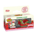 100% Genuine Funko Bitty POP! Ride featuring Hello Kitty and Cinnamoroll in a festive sleigh, perfect for collectors.