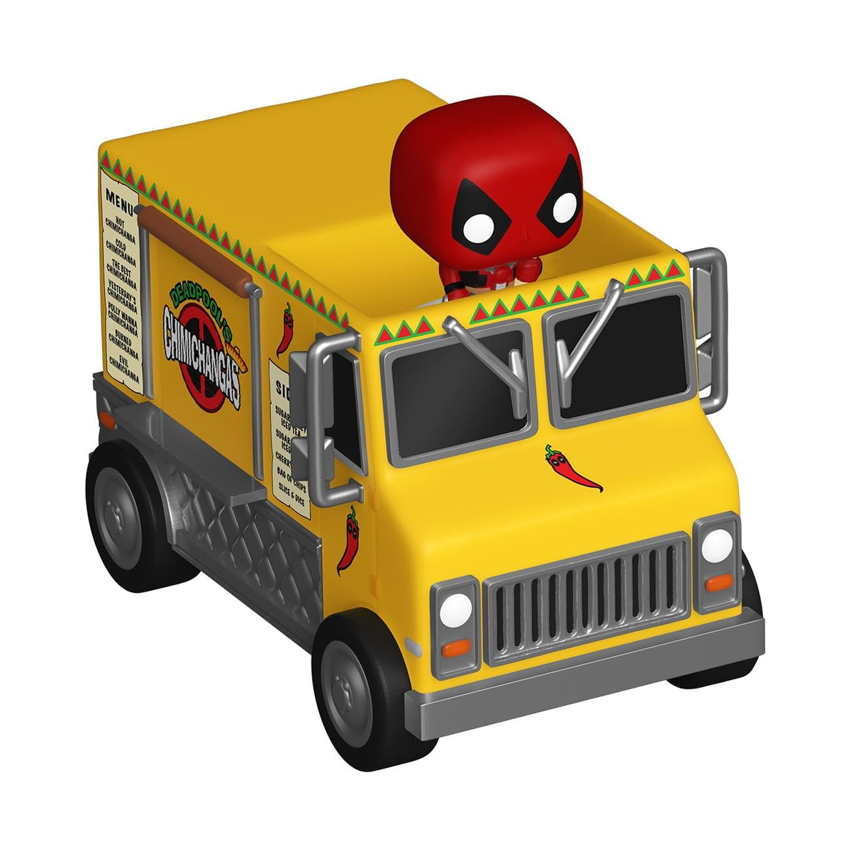 Funko Bitty POP! Ride featuring Deadpool on a colorful food truck. Available online for order in India.