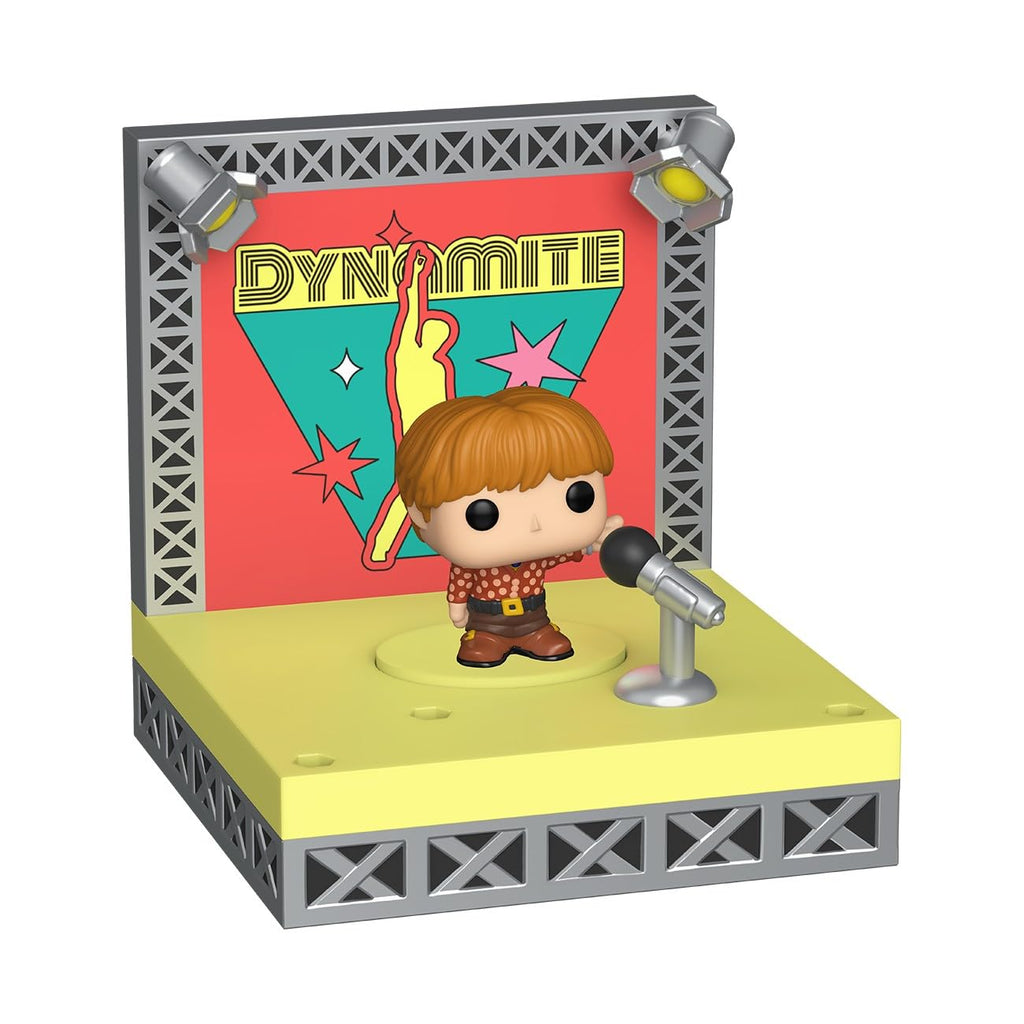 Premium imported Funko Bitty POP! of BTS in a vibrant Dynamite stage setup, perfect for collectors.