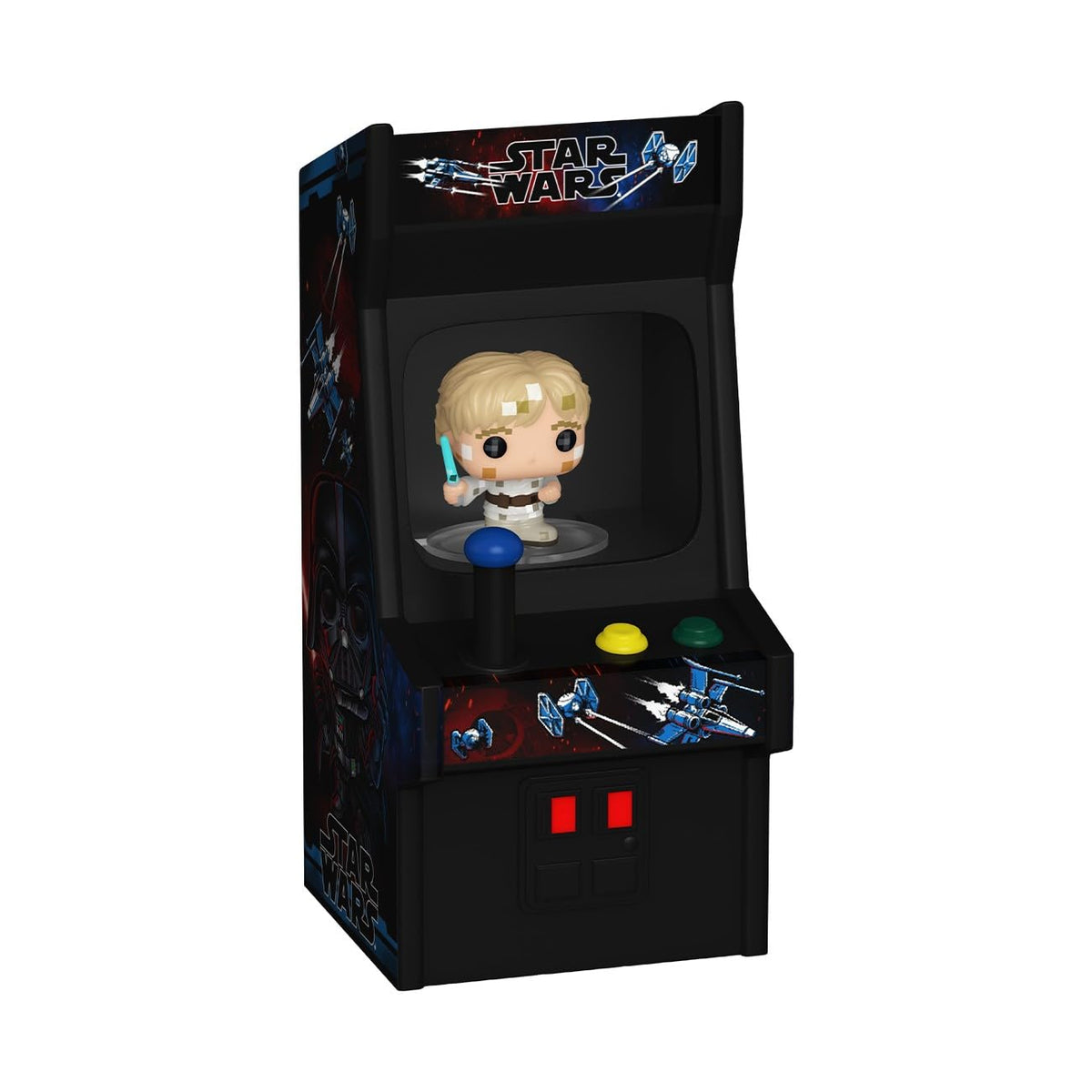 Discover the Funko Bitty POP! Star Wars Starter Set featuring an arcade cabinet with a Luke Skywalker figure. Available for order online!