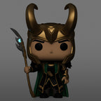Premium imported Funko Pop! of Loki, featuring a vibrant glow-in-the-dark scepter, ideal for collectors and Marvel fans.