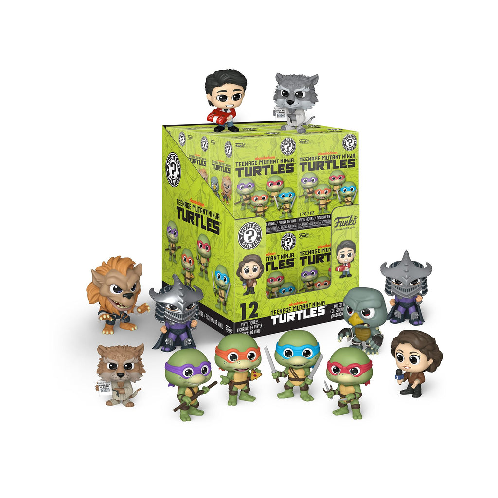 Imported Funko Mystery Mini set featuring characters from Teenage Mutant Ninja Turtles. Includes various collectible figures.