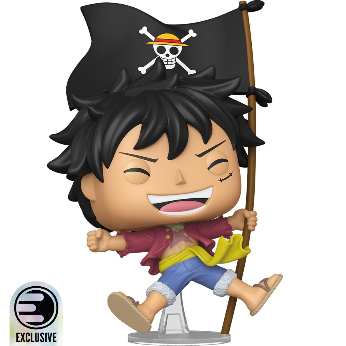 Exclusive Metallic Monkey D Luffy Funko figure with pirate flag. Available for order online in India.