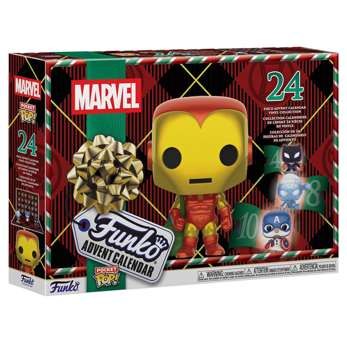 100% Authentic Funko Pocket POP! Countdown Calendar features Marvel characters with 24 surprises, perfect for fans.