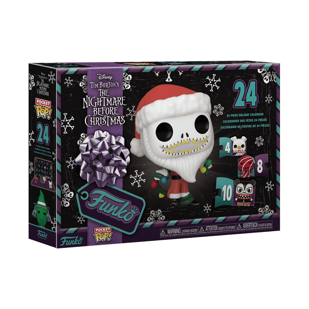 Authentic Funko Countdown Calendar featuring characters from The Nightmare Before Christmas. Includes 24 collectible figures.