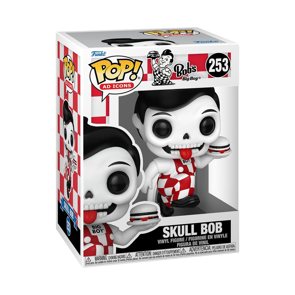 Discover the 100% authentic Bob's Big Boy Funko POP! Skull Bob, featuring a unique design and vibrant colors.