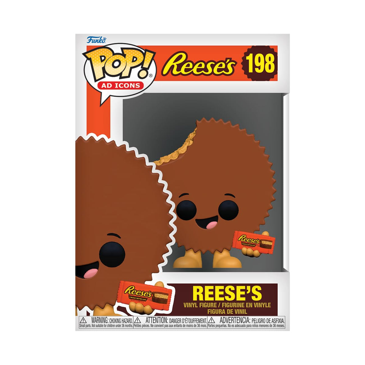 100% Genuine Funko POP! Ad Icons Reese's Cup figure. Adorable design featuring playful expressions.