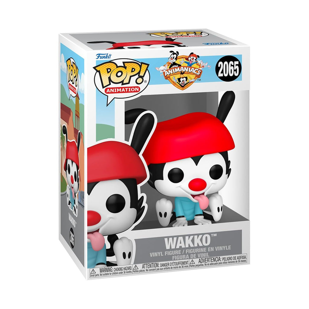 This Funko Pop! features Wakko, the playful Animaniacs character, in a vibrant box design. 100% authentic collectible.