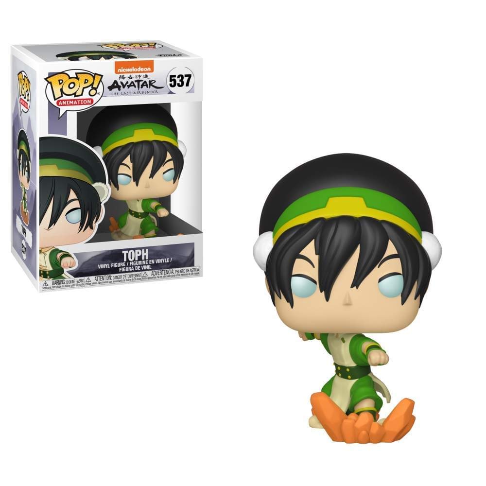 100% genuine Funko POP! Animation Toph figure, featuring her iconic outfit and earthbending stance. Perfect for collectors!