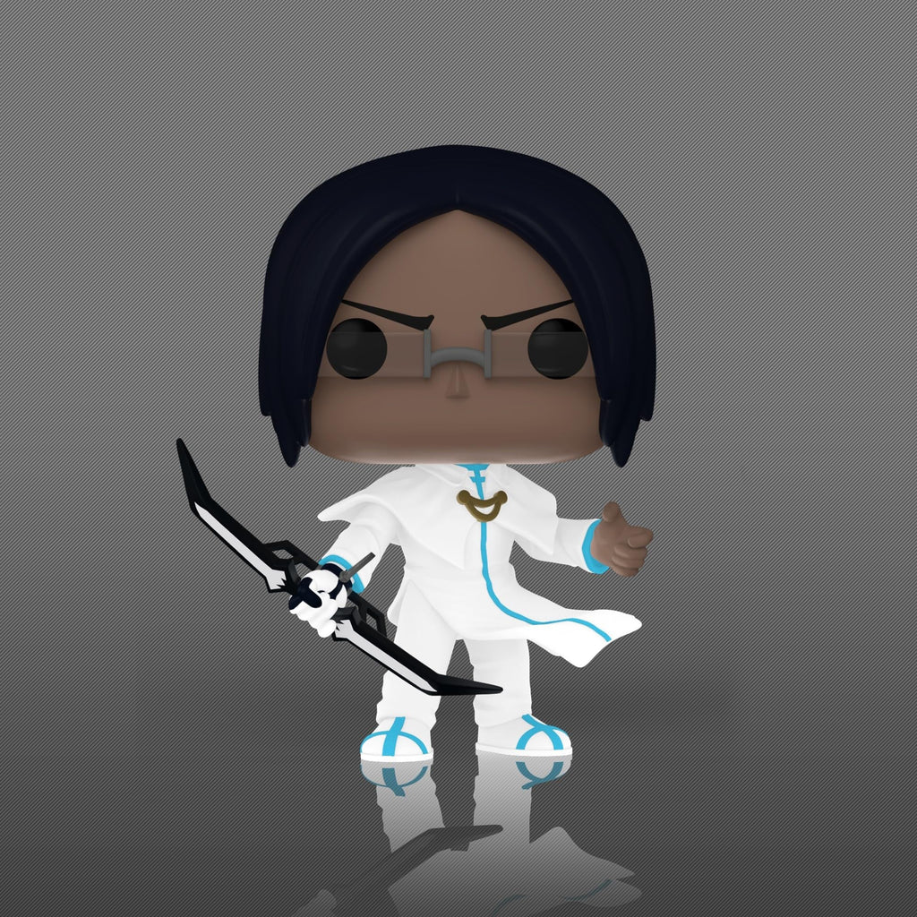 Collectible Funko Pop! figure of Uryu Ishida from Bleach, featuring detailed clothing and a signature bow. Officially licensed.