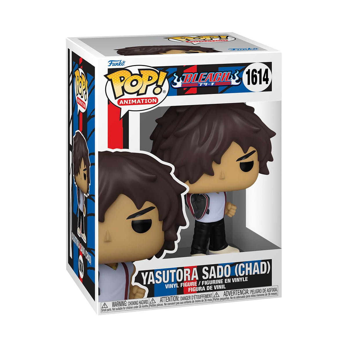 Authentic Funko POP! Animation Yasutora Sado figure from Bleach, featuring his iconic look in a collectible box.