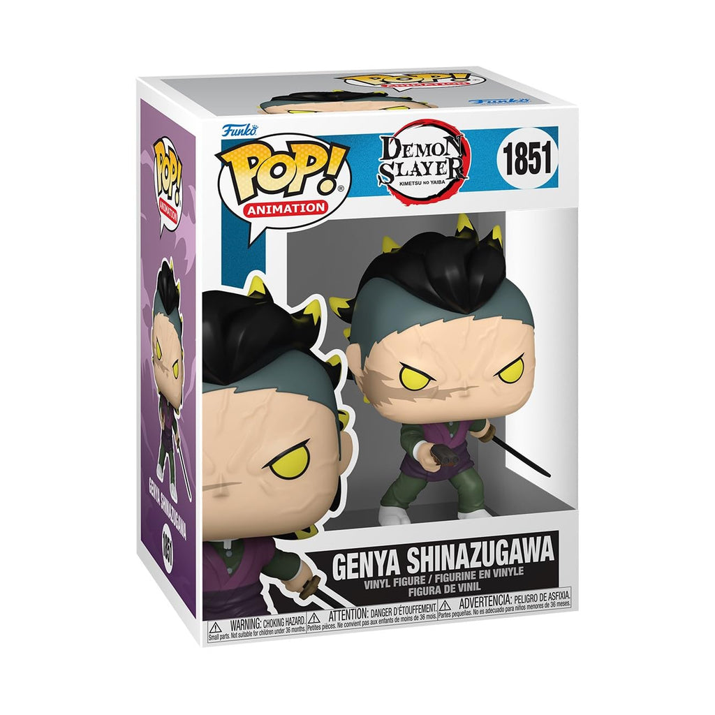 100% Genuine Funko POP! Animation figure of Genya Shinazugawa from Demon Slayer. Features vibrant details and iconic design.