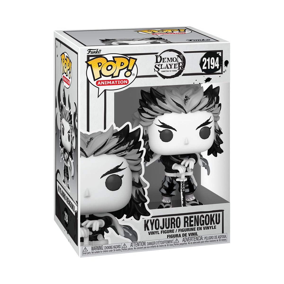 Authentic Funko Pop! Animation figure of Kyojuro Rengoku from Demon Slayer. Perfect for collectors and fans alike.