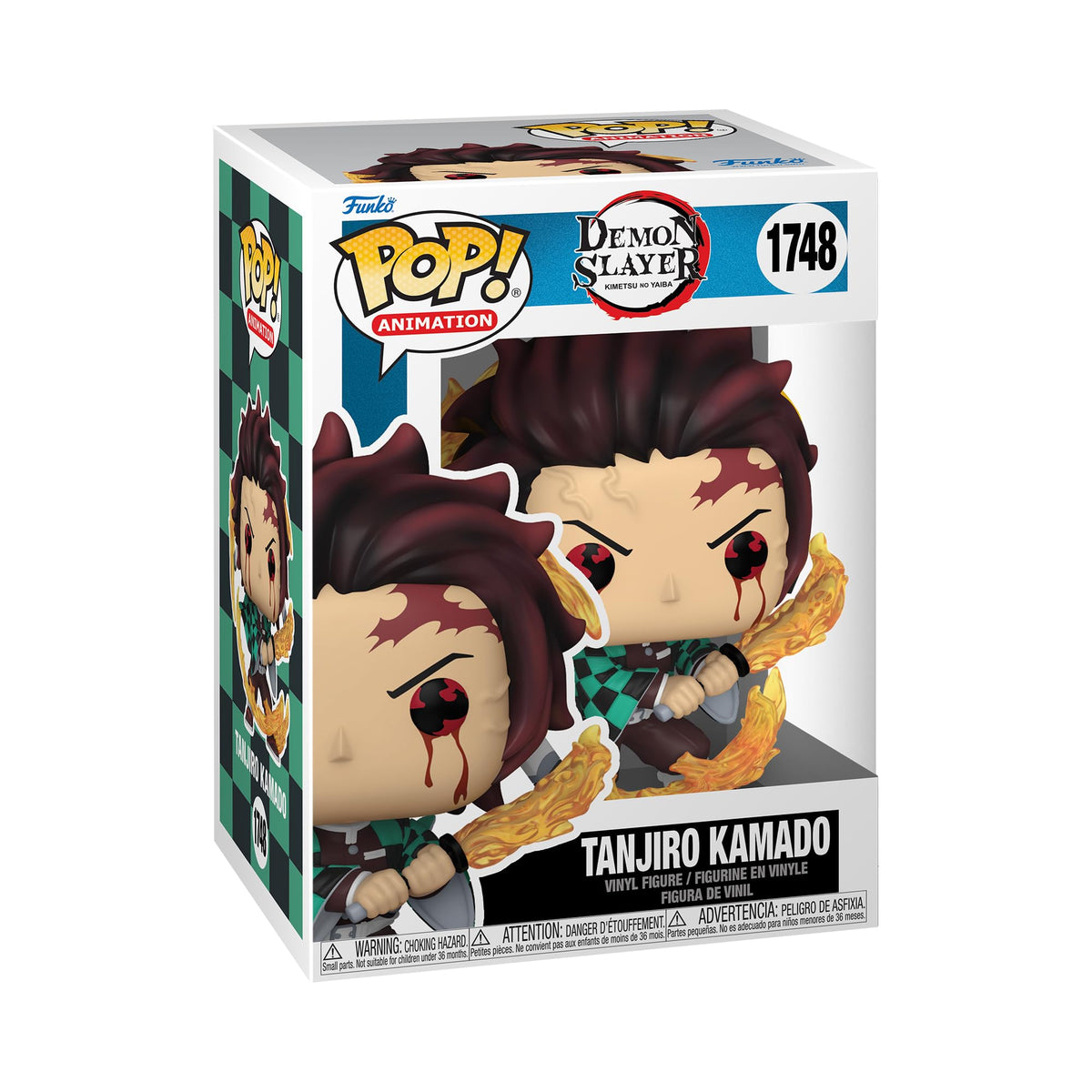 Explore this authentic Funko POP! figure of Tanjiro Kamado from Demon Slayer, complete with iconic sword and details.