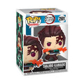 100% genuine Funko POP! figure of Tanjiro Kamado from Demon Slayer, beautifully detailed with fiery accents.