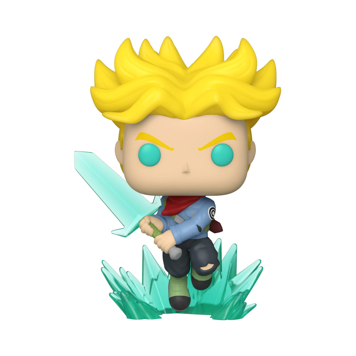 Collect this Dragon Ball Super Funko POP! featuring a character with yellow hair and sword. Available for order online!