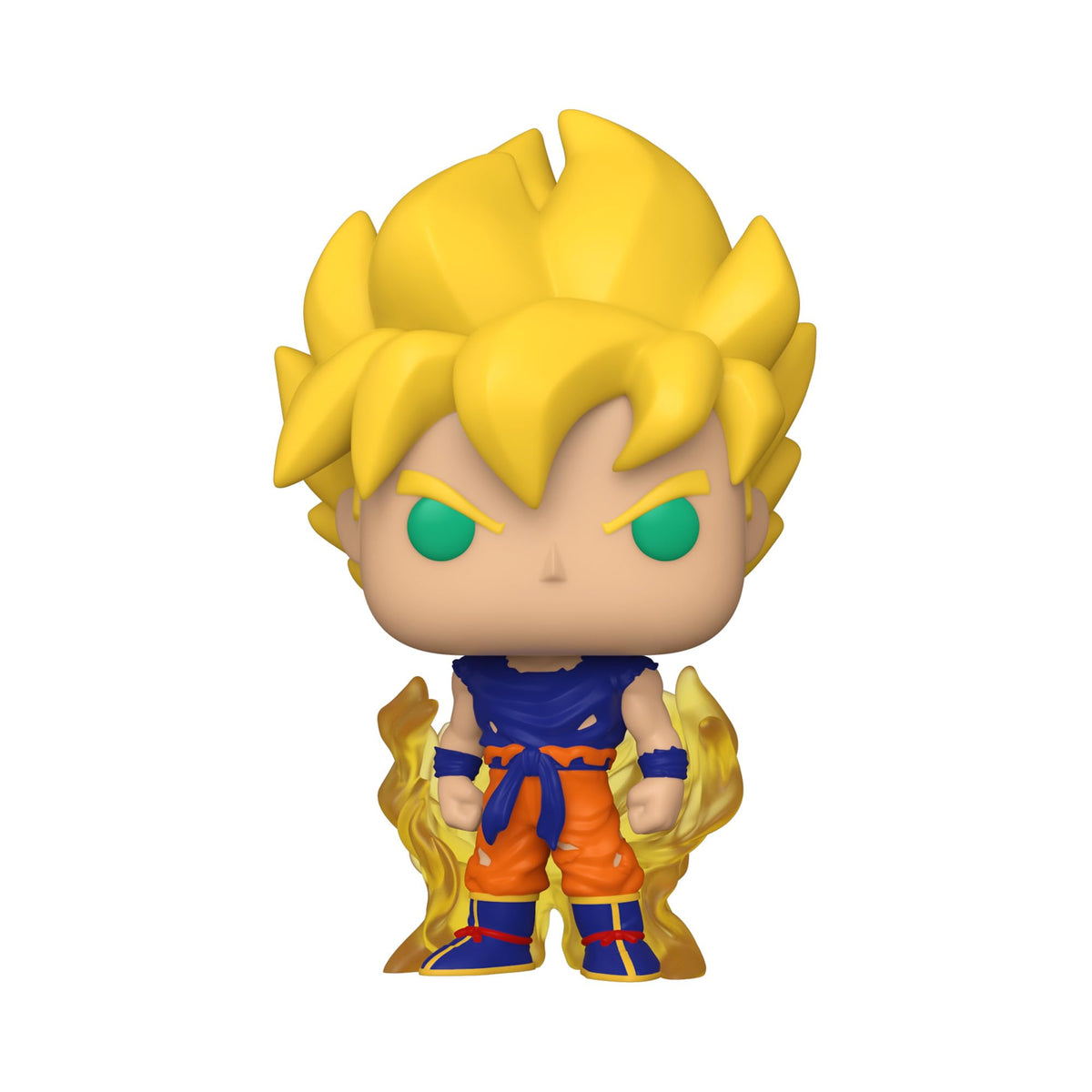 Premium imported Funko Pop! of Super Saiyan Goku from Dragon Ball Z, featuring vibrant details and fiery aura.