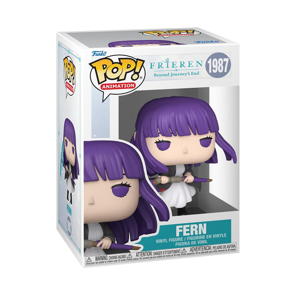 100% Genuine Funko POP! Fern from Frieren - Vinyl figure featuring purple hair and her signature outfit.