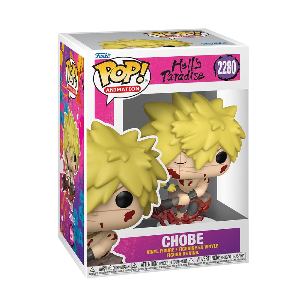 100% authentic Funko POP! Chobe from Hell's Paradise, featuring vibrant colors and detailed design. Collectible vinyl figure.