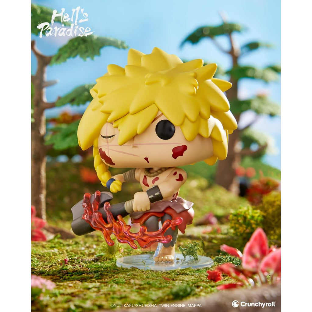 Order online! Funko POP! Hell's Paradise figure featuring a bandaged character with a weapon, perfect for collectors.