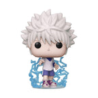 Official Funko Pop! Animation figure of Killua Zoldyck from Hunter x Hunter, featuring unique blue energy effects.