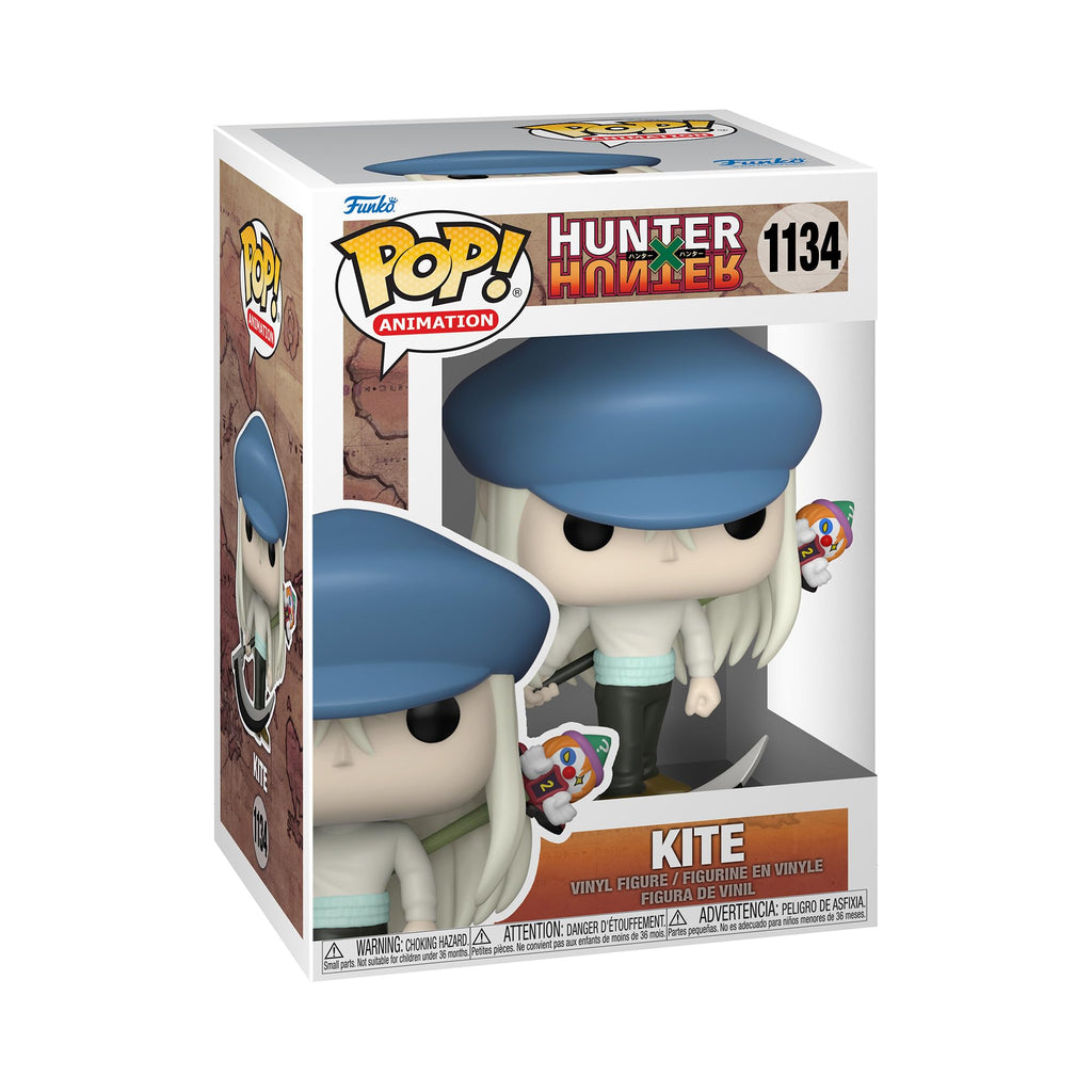 100% genuine Funko Pop! Kite from Hunter x Hunter. Collectible vinyl figure in a stylish box, ideal for fans.