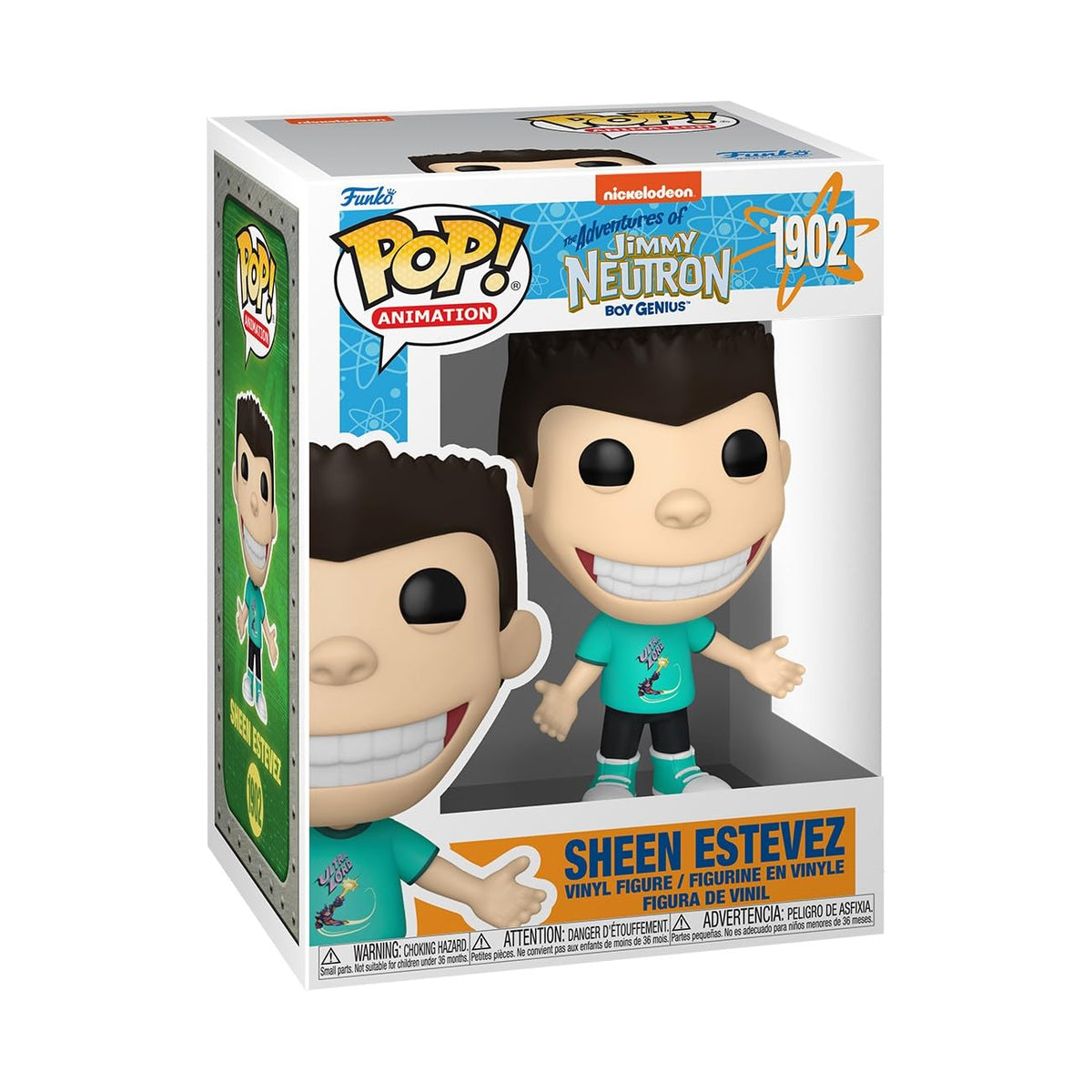 Authentic Funko POP! figure of Sheen Estevez from Jimmy Neutron, featuring vibrant colors and detailed design.