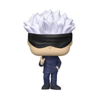 Premium imported Funko POP! figure of a Jujutsu Kaisen character with distinctive white hair and black blindfold.