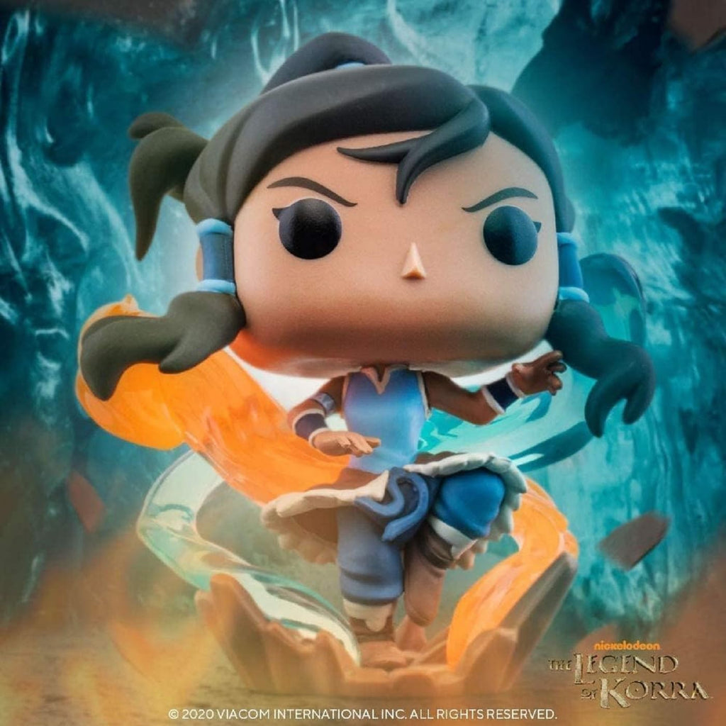 Authentic Funko Pop! animation figure of Korra, showcasing her elemental water bending from The Legend of Korra series.