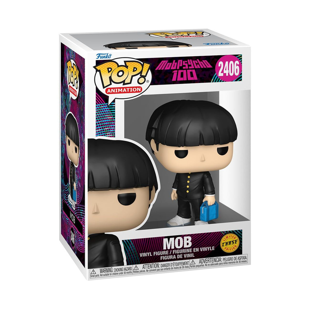 Premium imported Funko POP! figure of Shige from Mob Psycho 100, features unique design in a collectible box.
