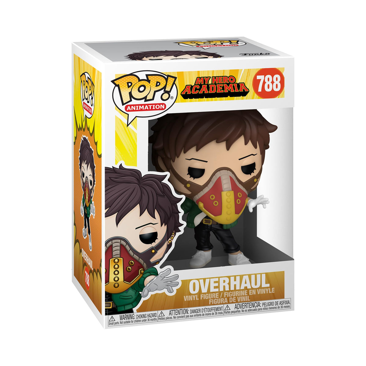 Discover the authentic Funko Pop! vinyl figure of Overhaul from My Hero Academia, showcasing detailed design and vibrant colors.
