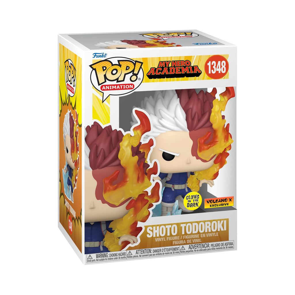100% genuine Shoto Todoroki Funko POP! figure from My Hero Academia, featuring fiery and icy elements, exclusive edition.