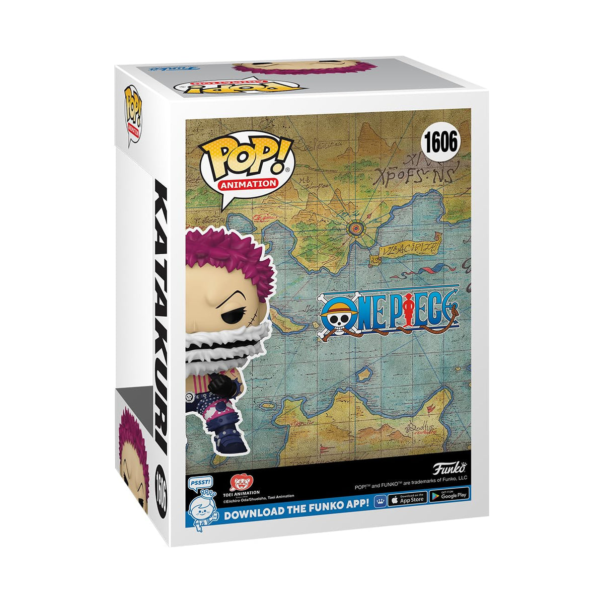 Premium imported Funko POP! of Kataku from One Piece, showcasing vibrant details and iconic design in collectible packaging.