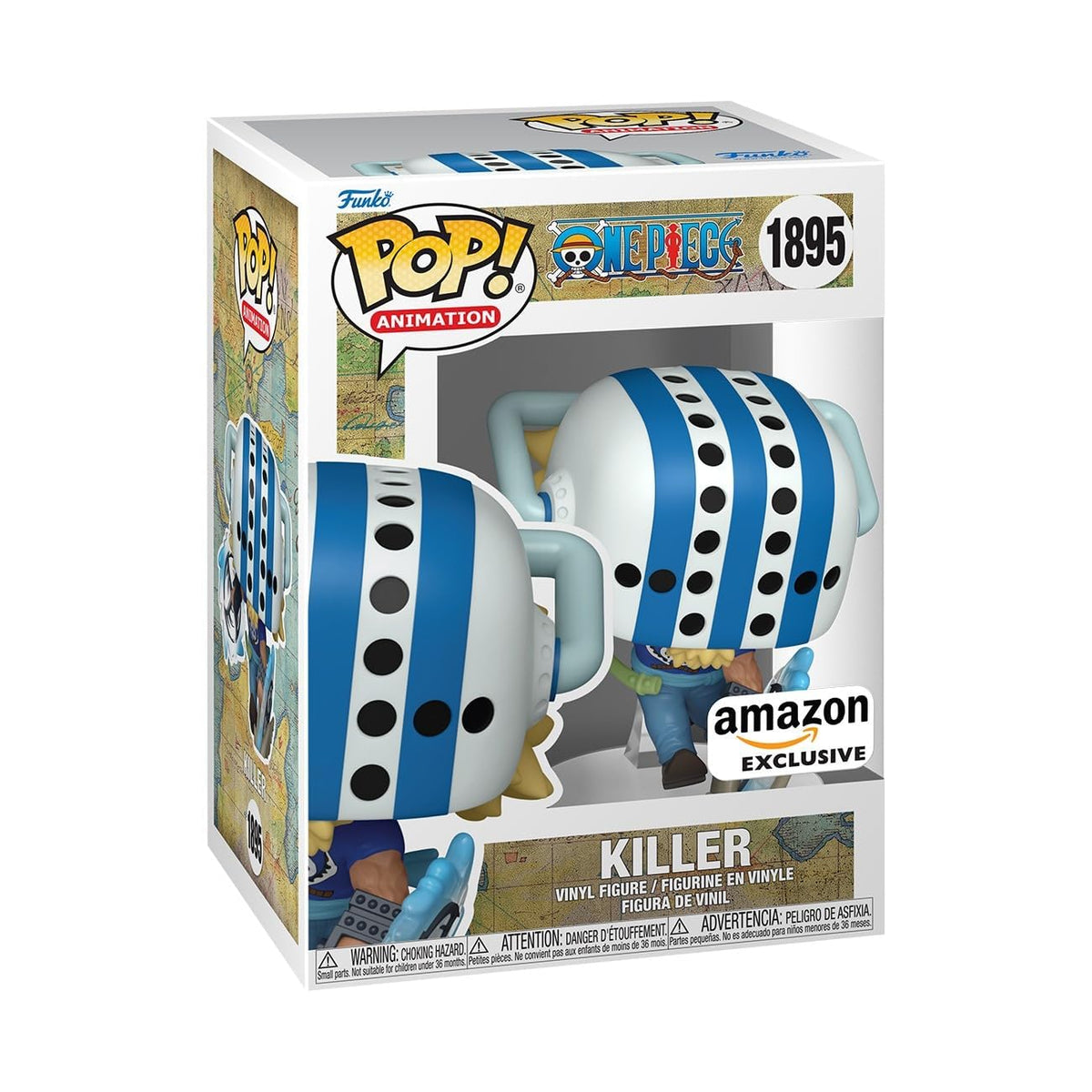 Authentic Funko POP! Animation Killer figure from One Piece, featuring unique design in a window box for collectors.