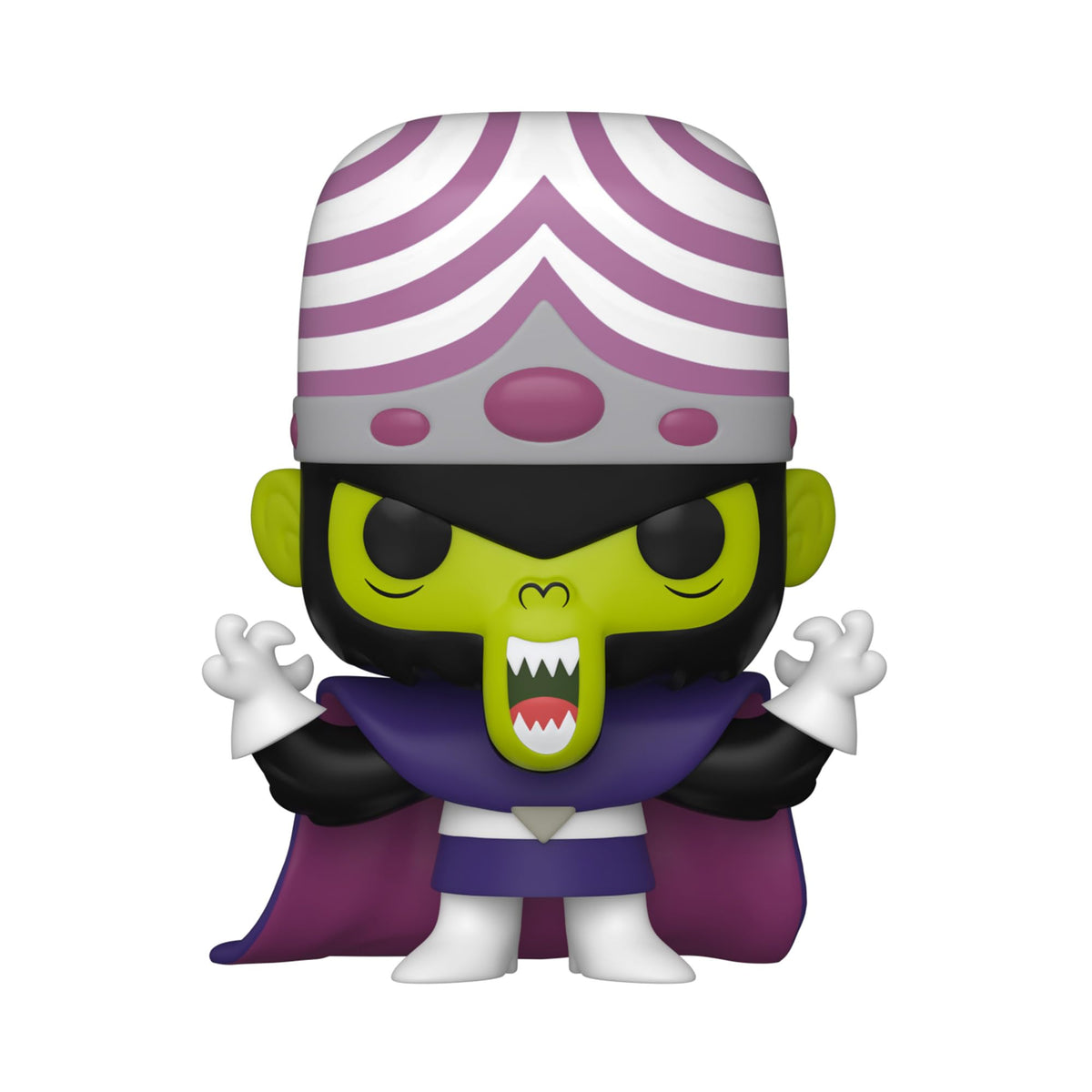 Official Funko POP! figure of Mojo Jojo from Powerpuff Girls, showcasing vibrant colors and detailed design in original packaging.