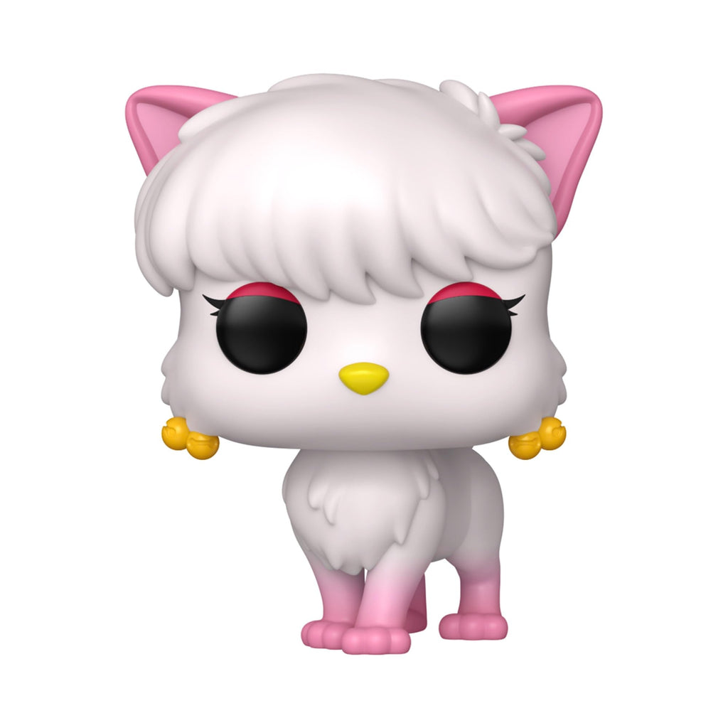 Official Funko POP! figure of Shampoo from Ranma 1/2, featuring her signature white cat form with a fluffy tail and bright pink accents.