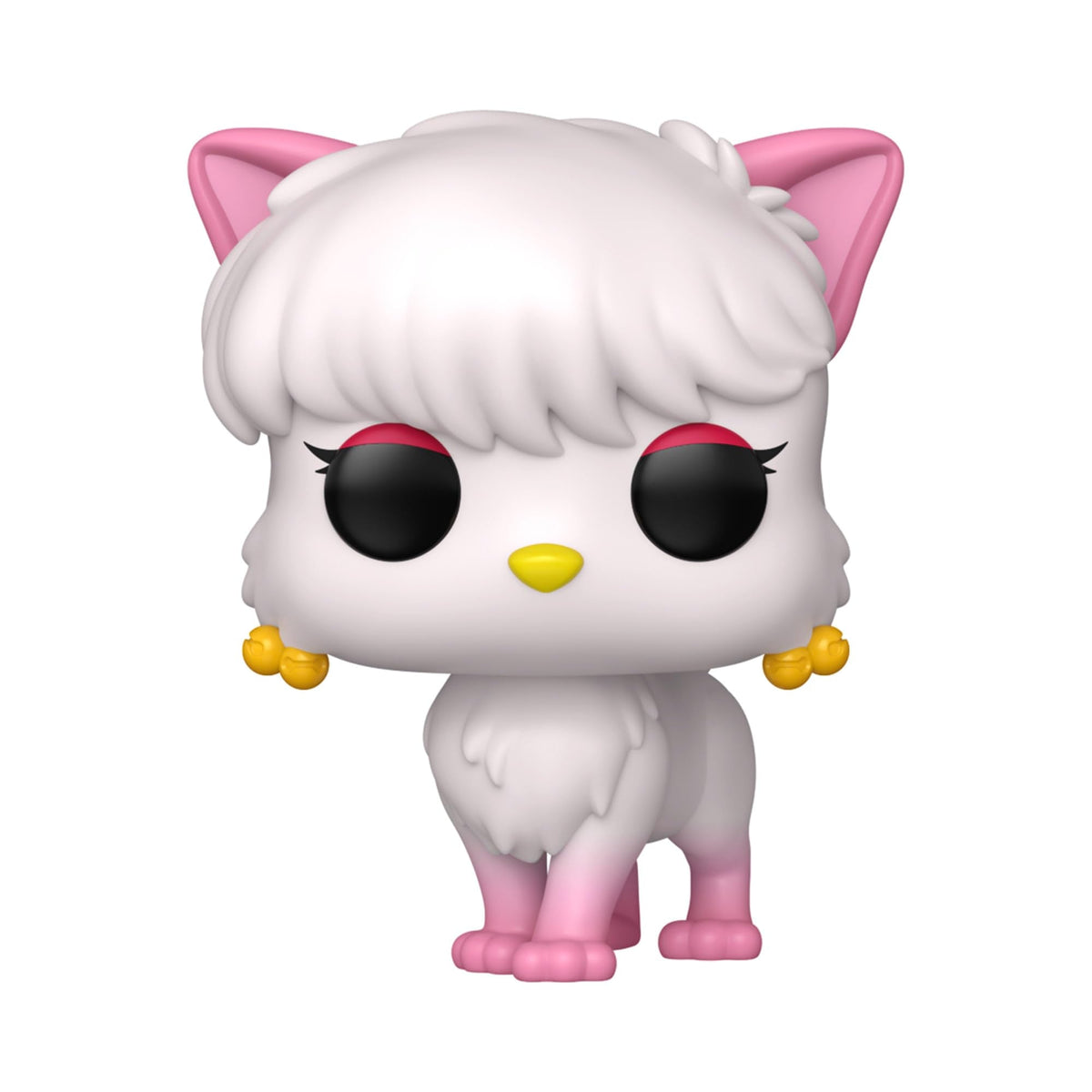 Official Funko POP! figure of Shampoo from Ranma 1/2, featuring her signature white cat form with a fluffy tail and bright pink accents.