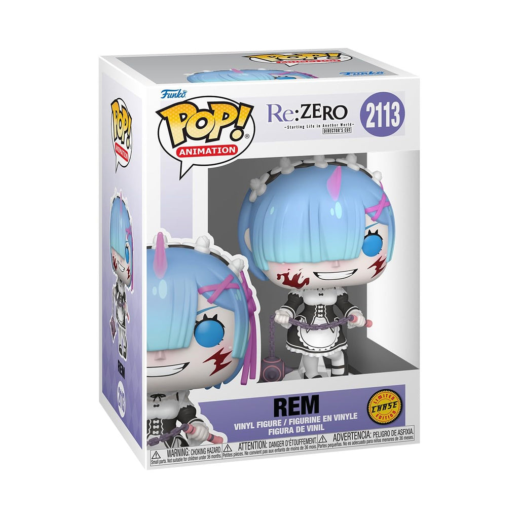 Premium imported Rem Funko POP! Animation figure from Re:Zero, featuring vibrant colors and unique design details.