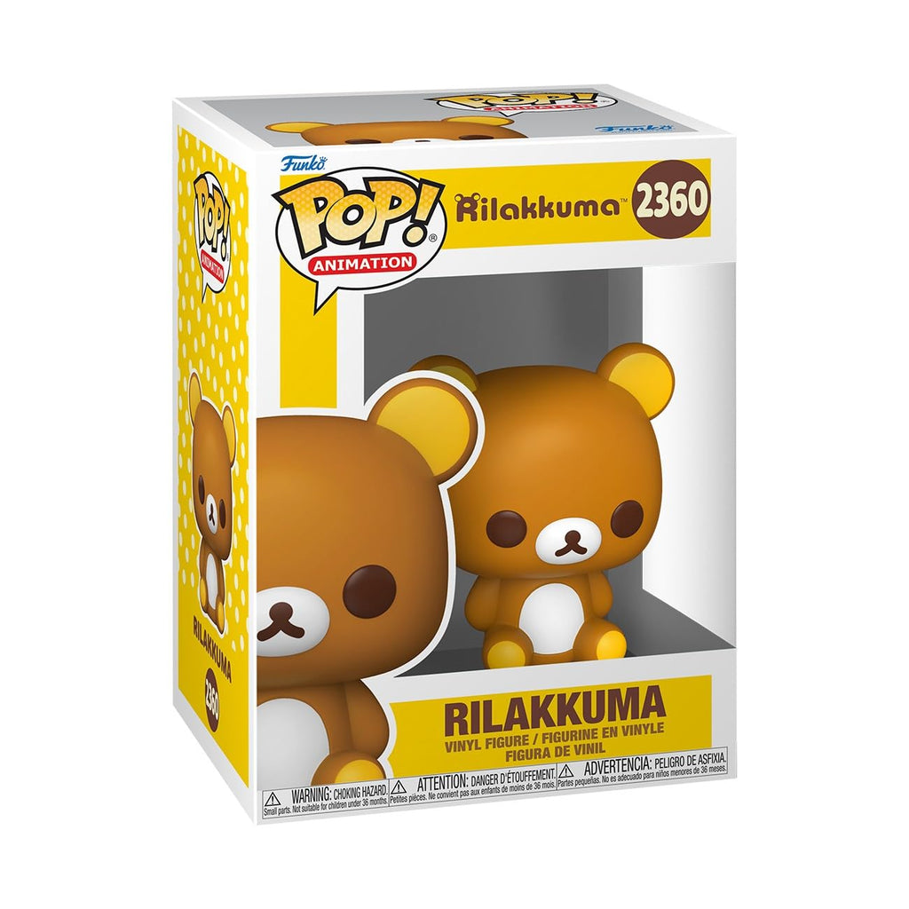 100% authentic Funko POP! Rilakkuma figure in box. Adorable design features Rilakkuma bear with a cheerful expression.