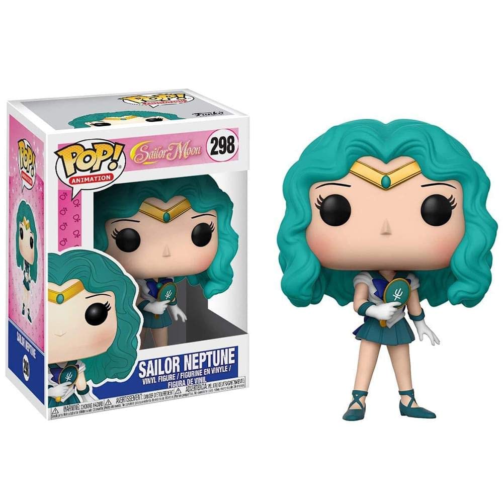 Authentic Sailor Neptune Funko Pop Vinyl figure from Sailor Moon, featuring teal hair and stylish costume. A must-have collectible!