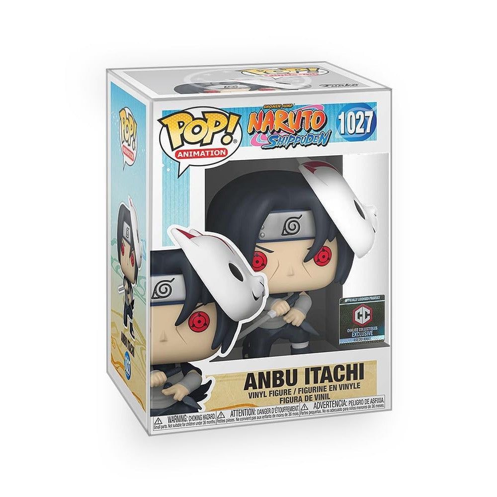 100% authentic Funko Pop! Anime figure of Anbu Itachi from Naruto Shippuden. Collectible vinyl piece in display box.