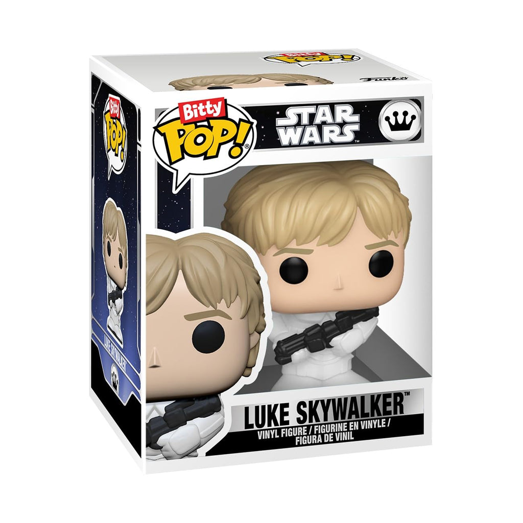 Official Funko POP! Bitty Box featuring Luke Skywalker in vinyl, perfect for Star Wars collectors and fans.