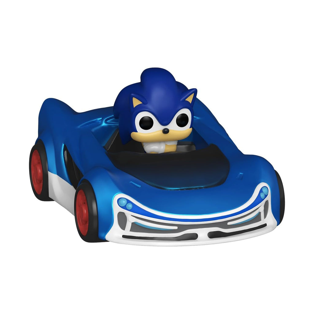Available now! Funko Pop! Bitty Ride features Sonic the Hedgehog in a blue racing car. Order online today!