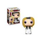 Authentic Funko POP! Tiffany Val figure from Bride of Chucky, featuring blonde hair and iconic white dress.