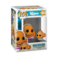 100% Genuine Funko POP! featuring Marlin with Nemo from Disney Pixar's Finding Nemo. Authentic character figures in a display box.